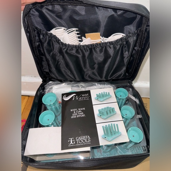 Calista Tools Set body Hot Wavers heated Rollers Curlers 12 Clips No Box Has bag - Picture 3 of 9